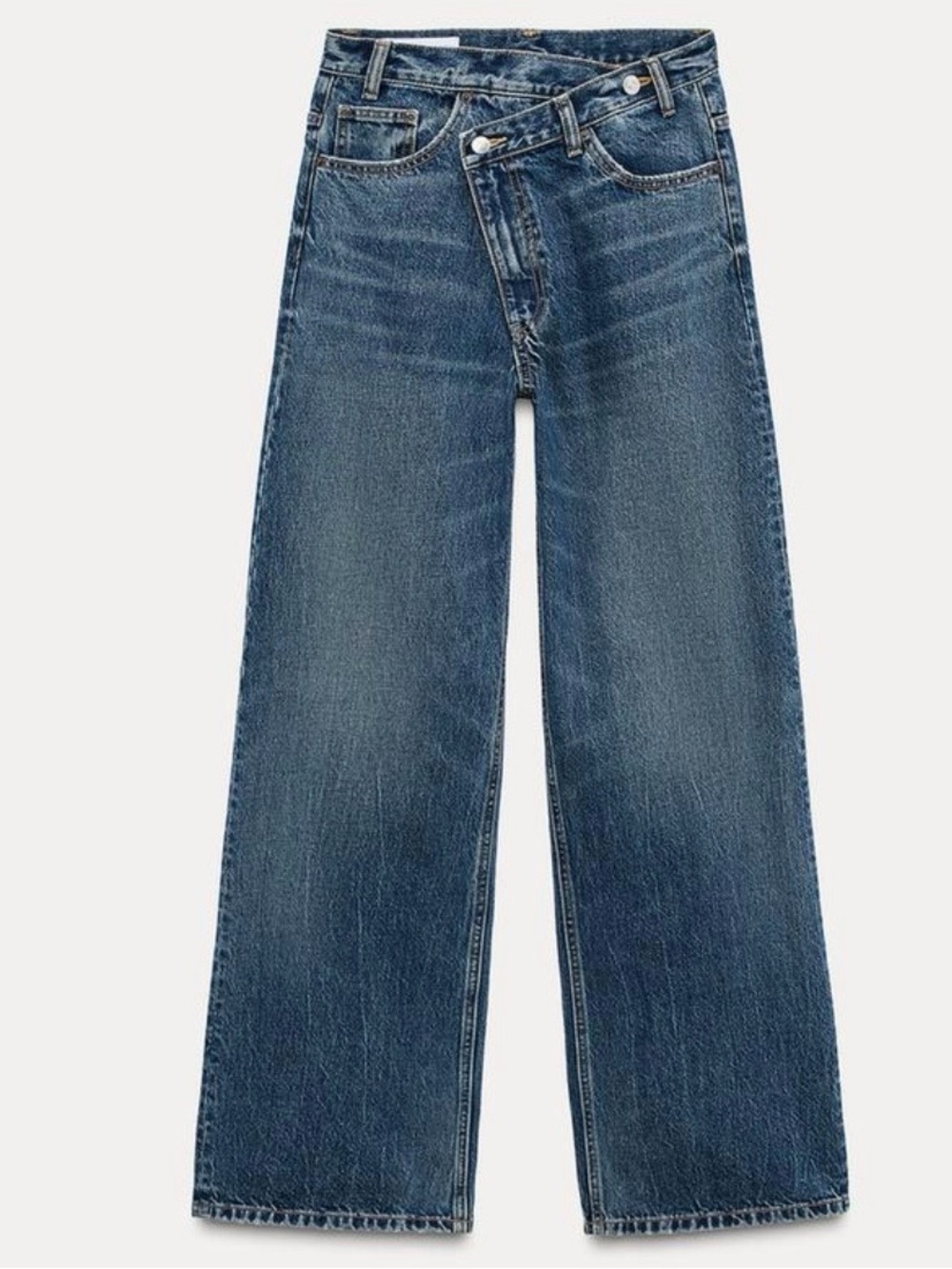 Zara Wide Leg Blue Denim Jeans